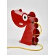Lampe Dragon rouge-tole-dos